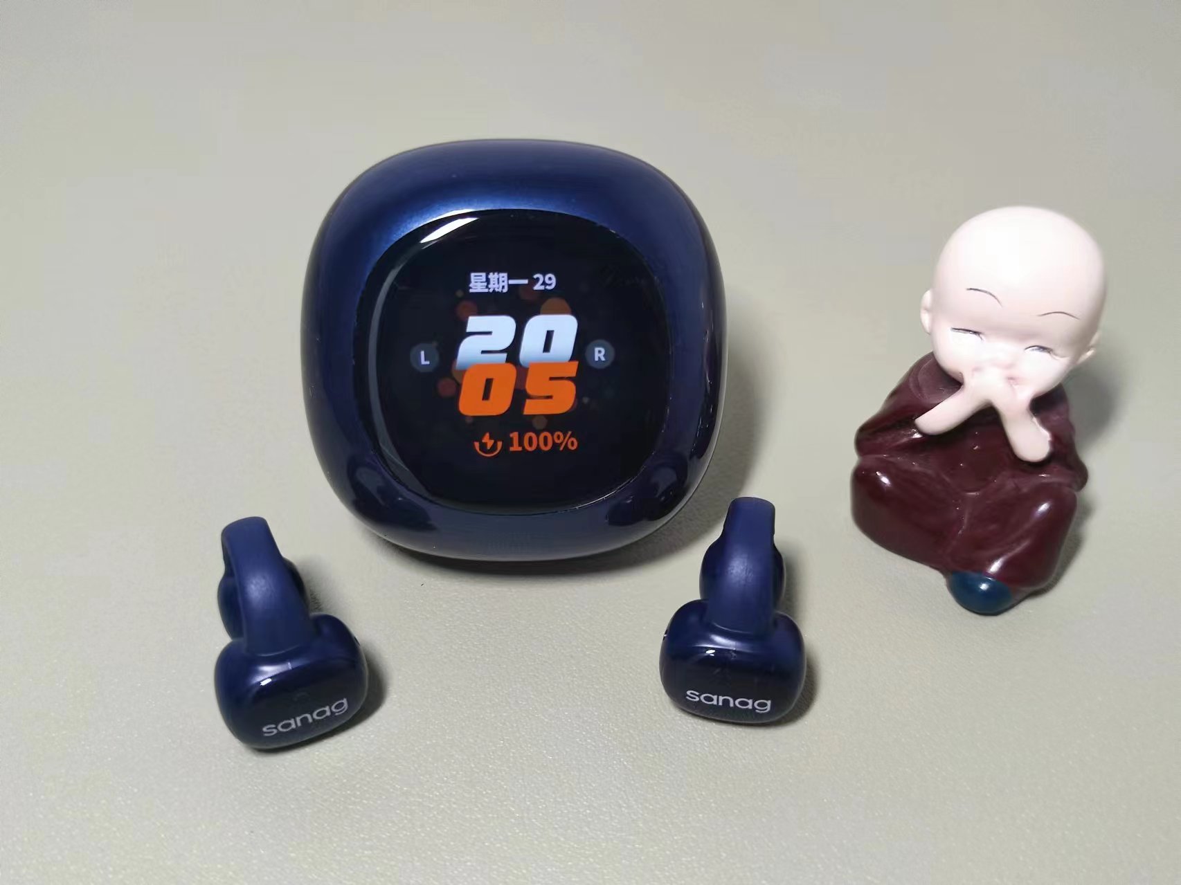 高顏值，自帶屏幕，Sanag塞那S5智慧屏耳夾式耳機(jī)